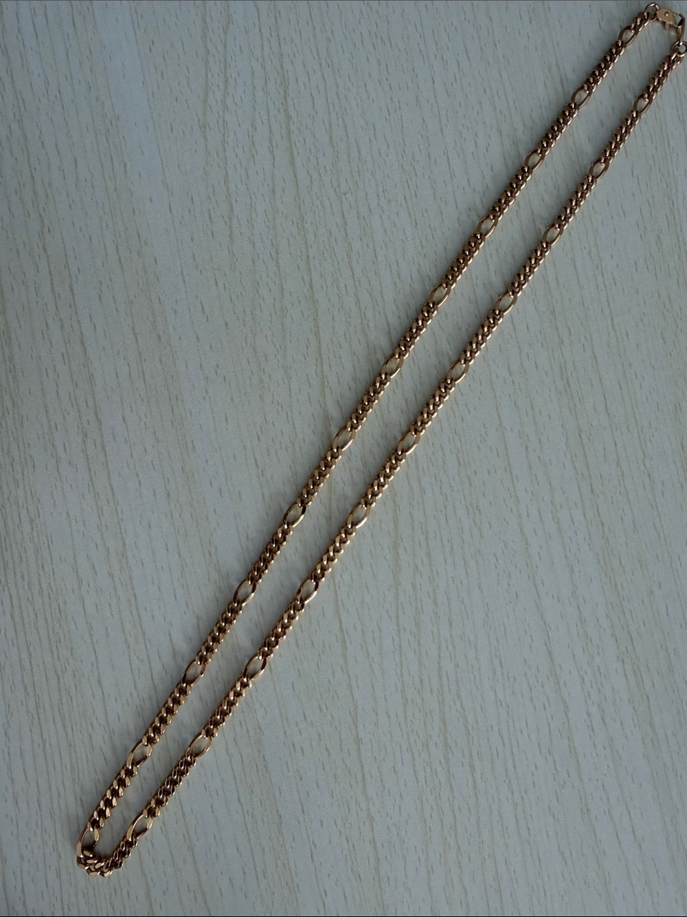 Vintage Gold Chain Necklace for Women - Classic Figaro Style